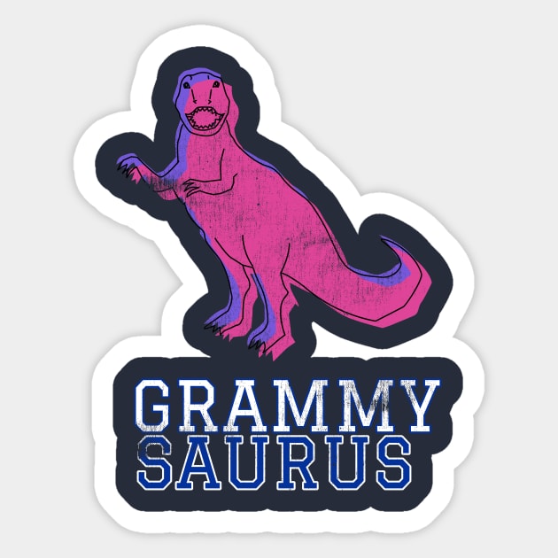 Grammy Saurus T Rex Distressed Pink Design Gift Idea Dinosaur Grandma Pink Sticker by joannejgg